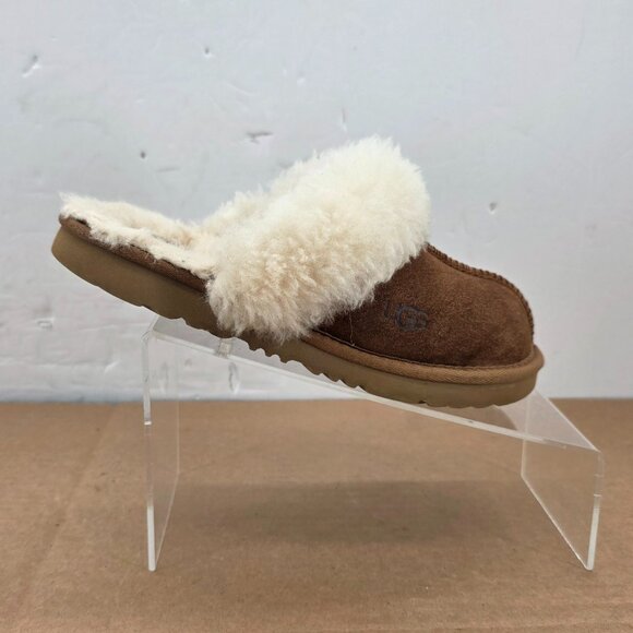 UGG Scuffette II Women's 6 Chestnut Brown Suede Sheepskin Slippers Mules Comfort - Picture 1 of 16